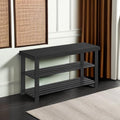 Black Bamboo Shoe Rack Bench