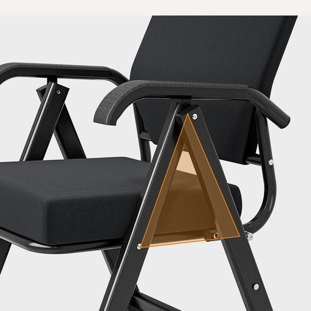Black Mesh Carbon Steel Folding Chair