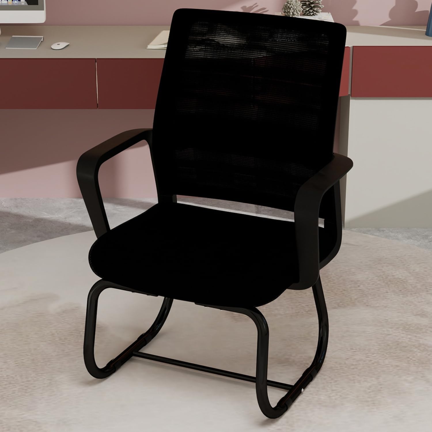 Black Mesh Metal Frame Modern Office Chair
