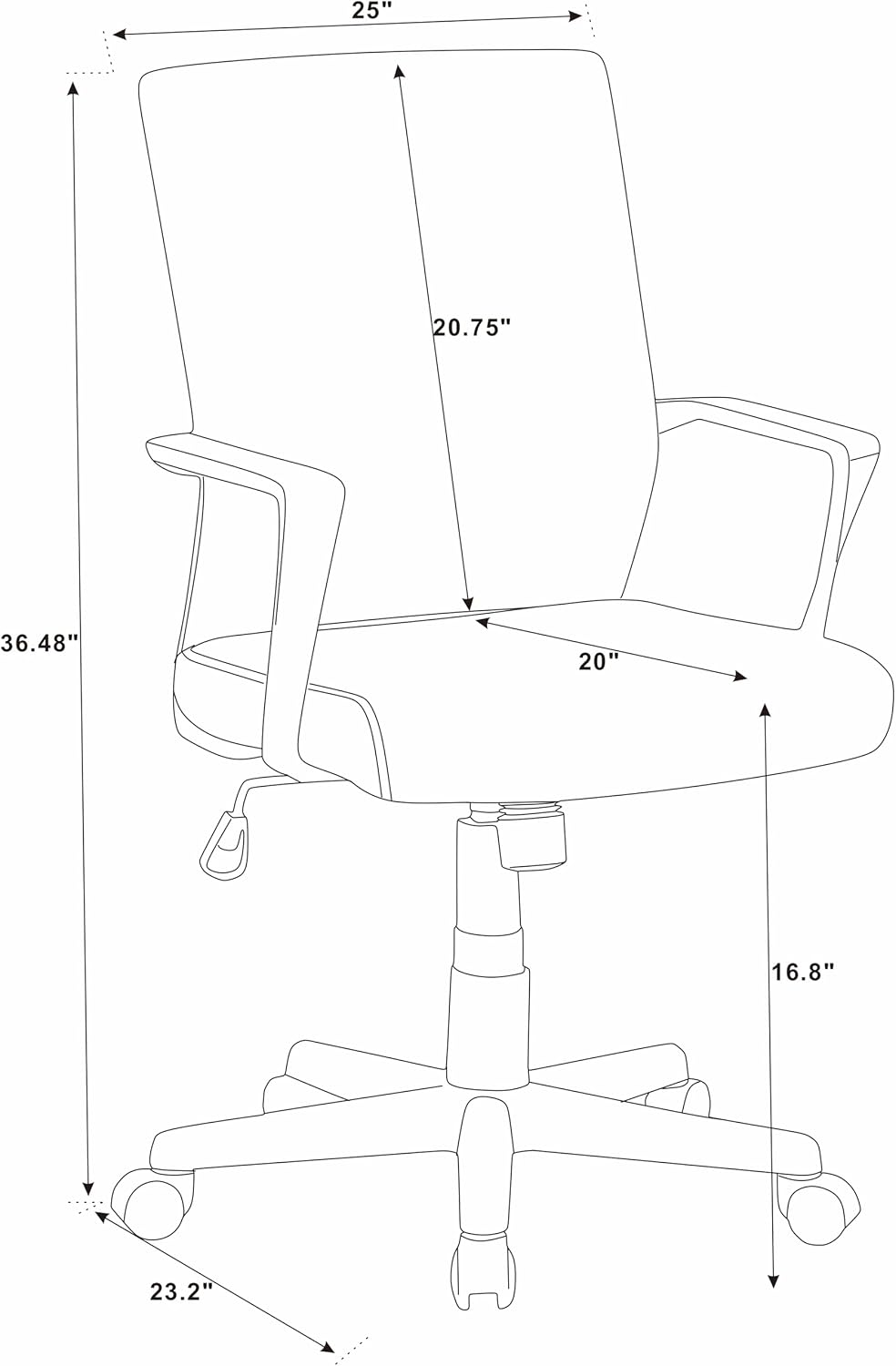Black Mesh Foam Cushion Office Chair