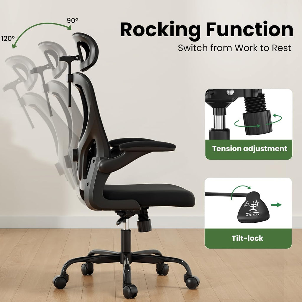 Black Mesh Ergonomic Home Office Chair
