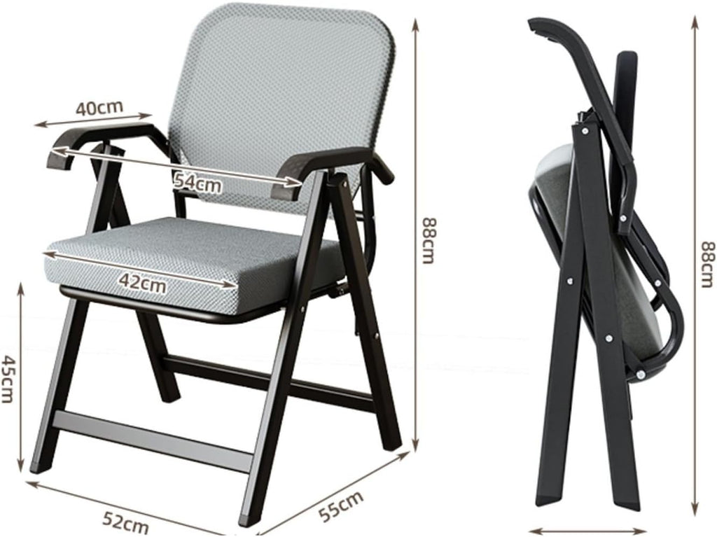 Black Mesh Carbon Steel Folding Chair