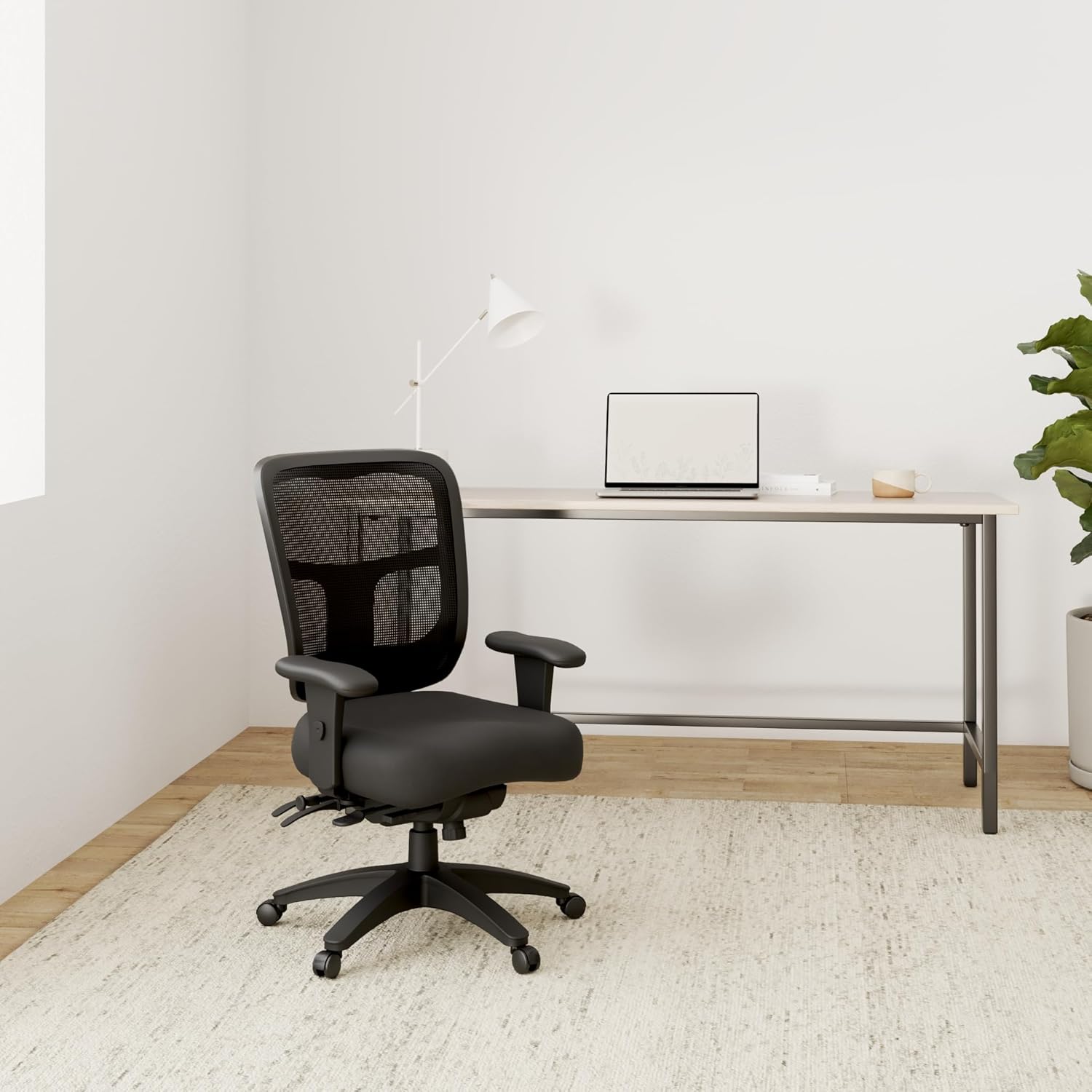 Office Star Coal Mesh Mid Back Office Chair