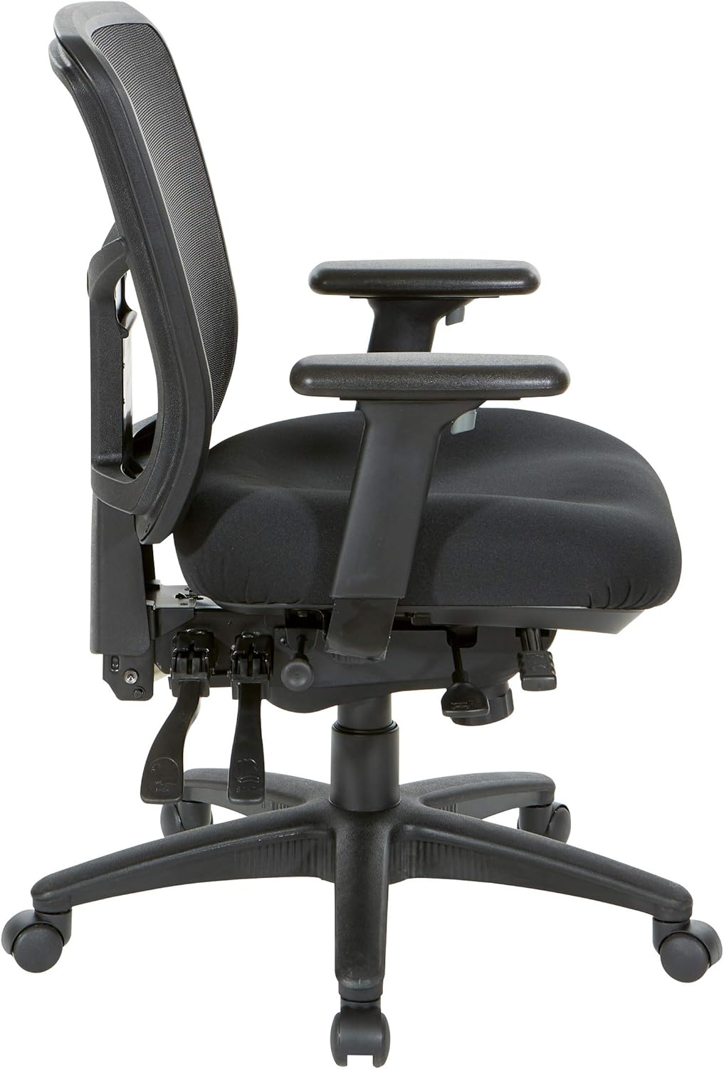 Office Star Coal Mesh Mid Back Office Chair