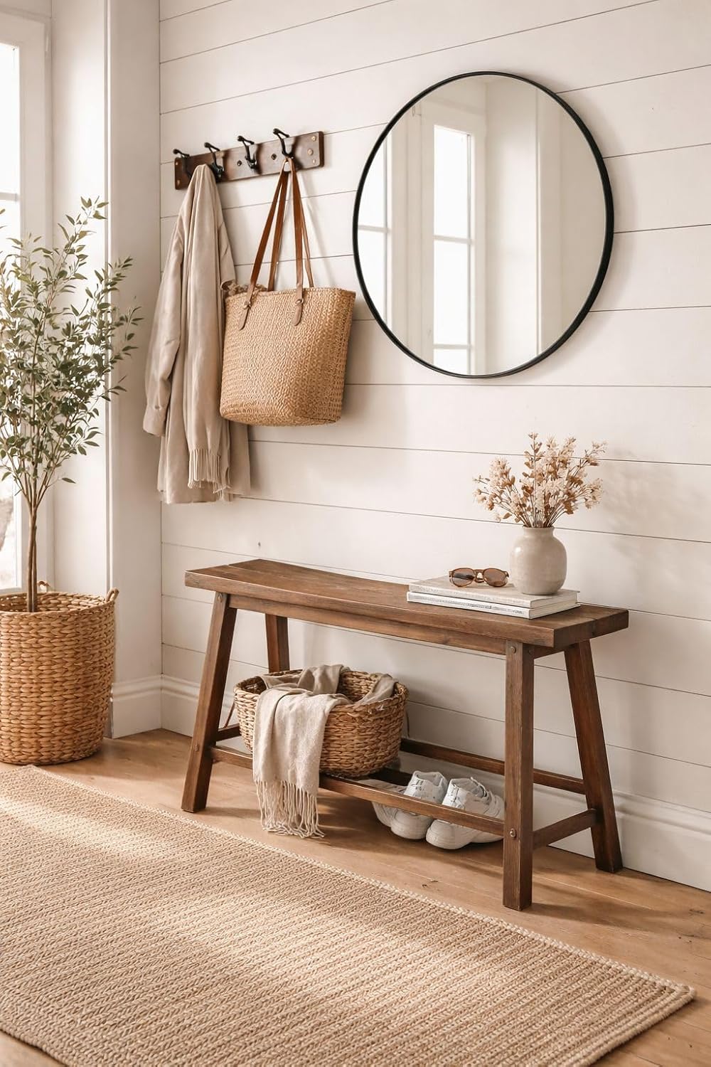 Boraam Sonoma Chestnut Backless Bench