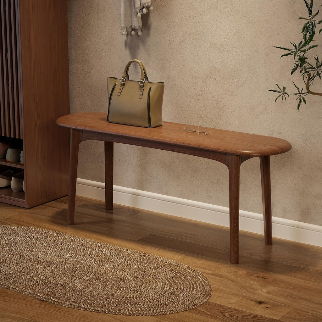 DONGMUWUEJEE Walnut Solid Wood Dining Bench