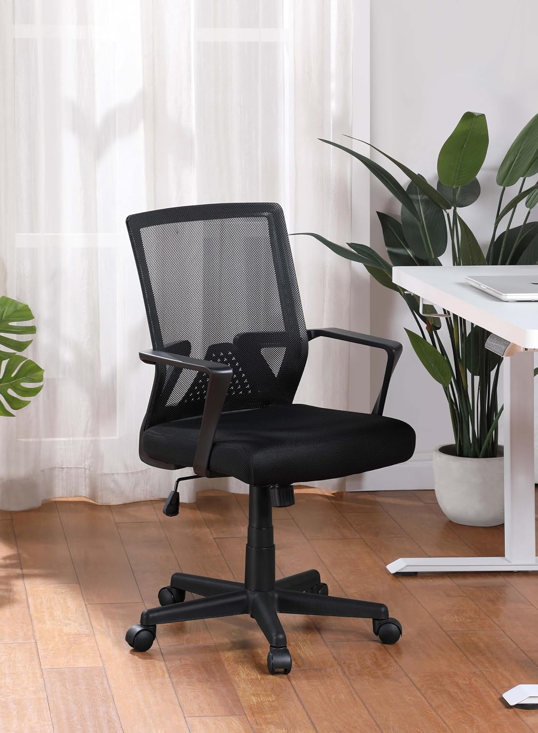 Black Mesh Foam Cushion Office Chair