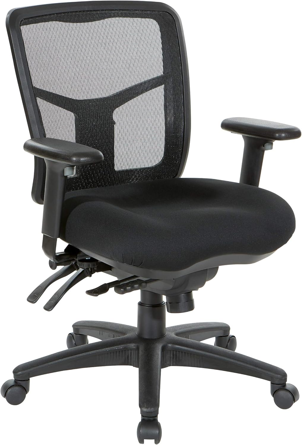Office Star Coal Mesh Mid Back Office Chair