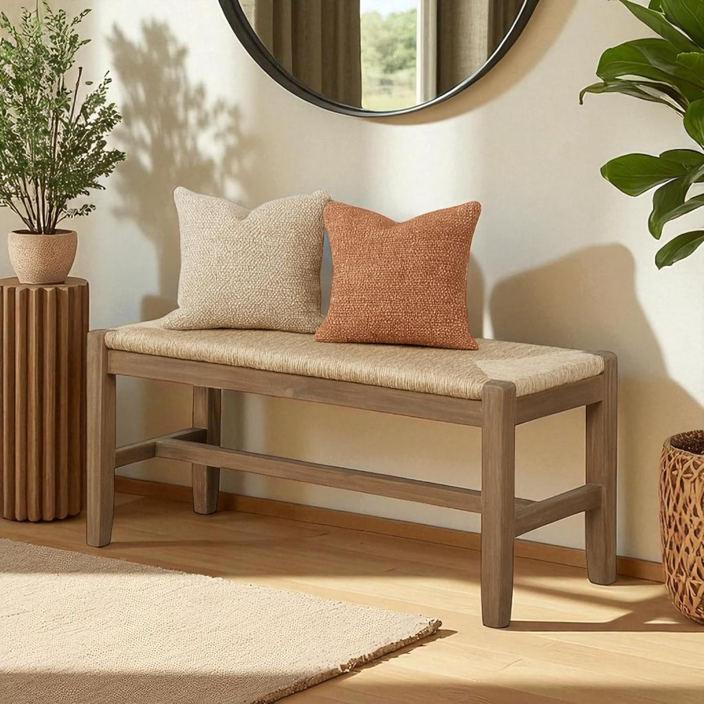 Alaterre Natural Newport Wood Entry Bench
