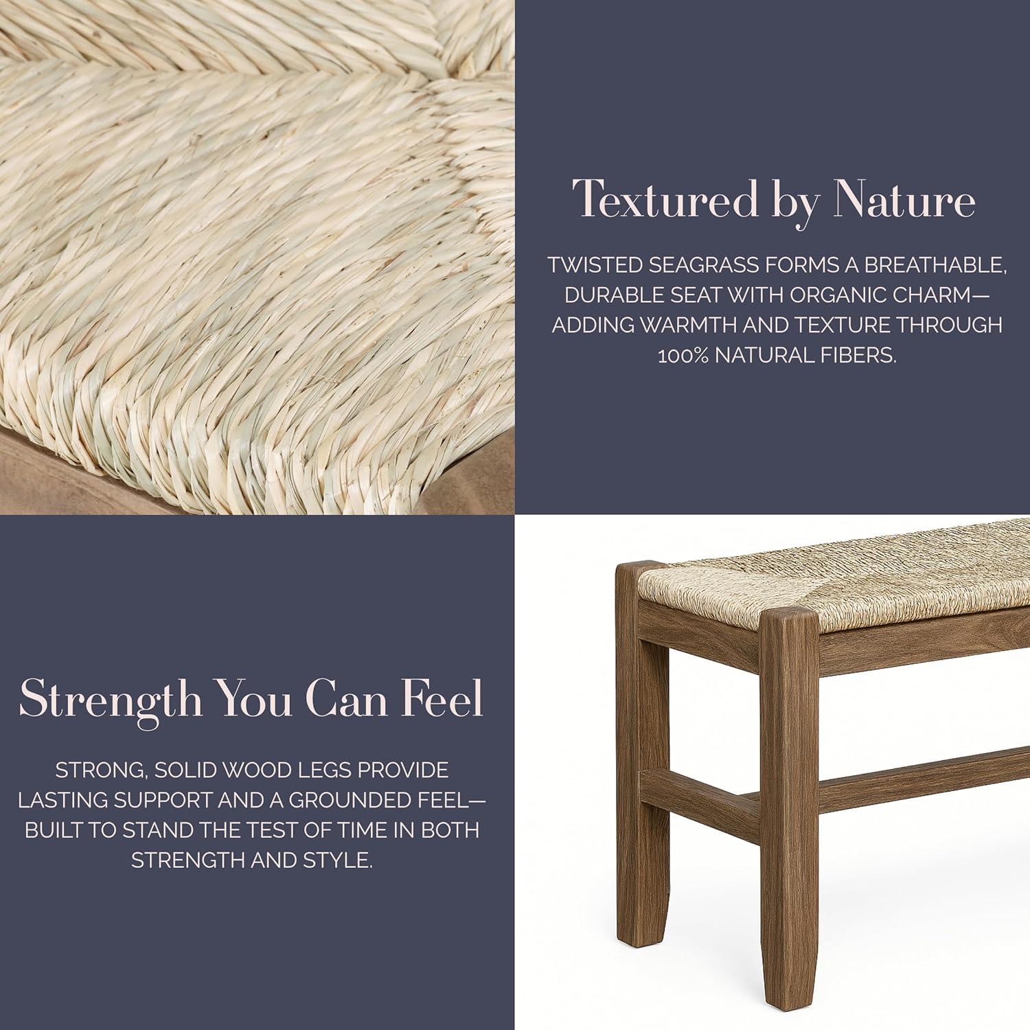 Alaterre Natural Newport Wood Entry Bench