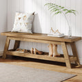 Tribesigns Wood Storage Entry Bench
