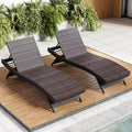 2 Nestl Wicker Reclining Chaise Lounges