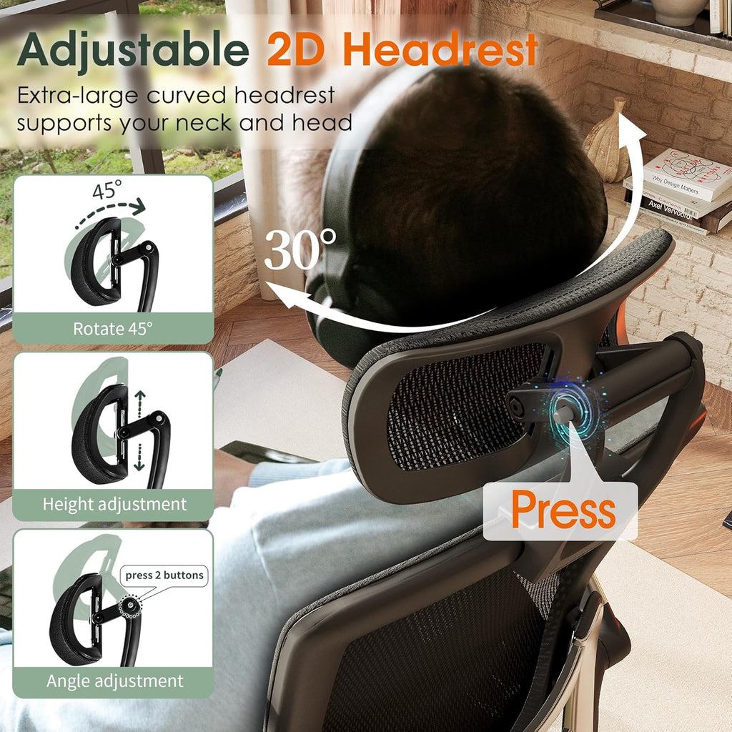 Black High Back Mesh Ergonomic Office Chair
