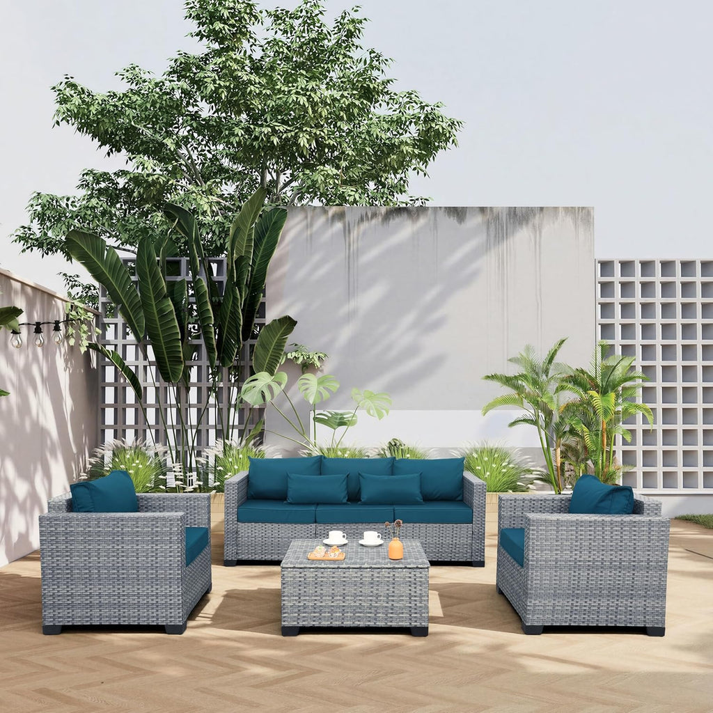 Lviden Peacock Blue 4pc Patio Set