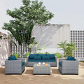 Lviden Peacock Blue 4pc Patio Set
